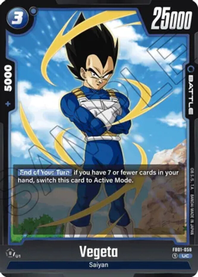 NM-Mint MTG Regular Vegeta - FB01-058 - UC Fusion World: Awakened
