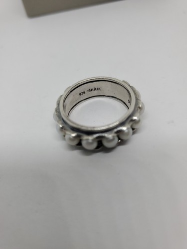 Anello Silpada Designs argento sterling perle nidificate fascia lunetta capesante misura 7,75 - Foto 6 di 11