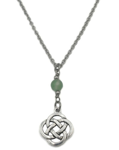 Irish Eternity Knot Necklace - Dara Knot - Celtic Pendant - Handfasting Gift - Picture 1 of 5