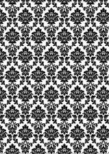 Black & White Printed Wallpaper A4 Sized Edible Wafer Paper / Icing Sheet 