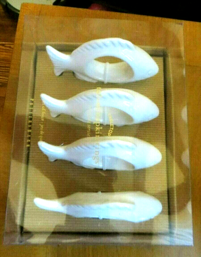 Pottery barn Disney Napkin RING Nautical beach Holiday party gift SET 4 ocean - Picture 5 of 12