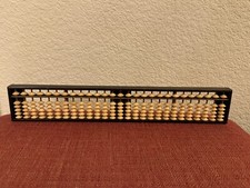 Japanese Vintage Wooden Abacus Calculating Tool 1/5 Beads 27 Rows