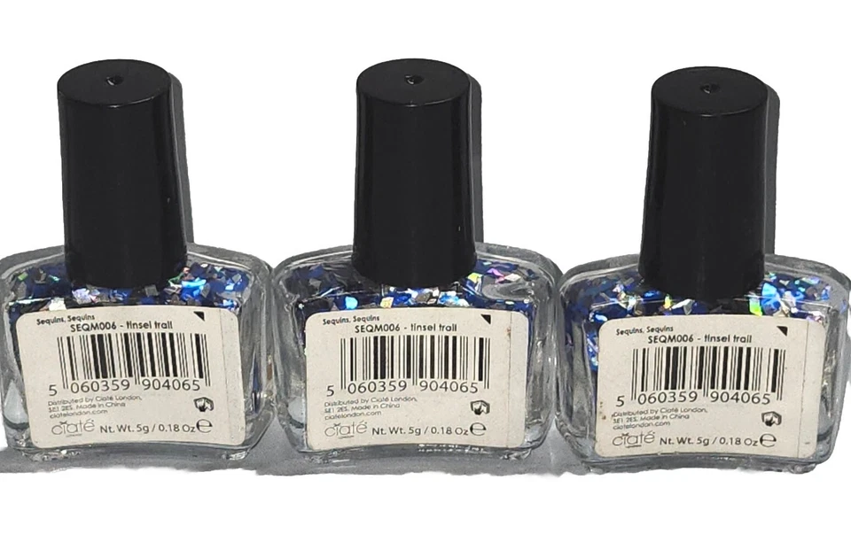 Ciate Mini Nail Seqm006 Tinsel Trail .18oz Leia Ea Lote De 3 peças Leia!!! - Imagem 2 de 2