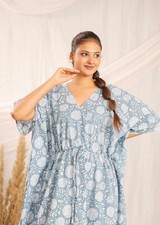 100% cotton kaftan indian floral kaftan long kaftan for mothers beach cover up