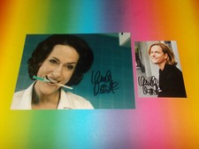 Claudia Michelsen sexy signed autographed autograph on 20x28 photo + postcard