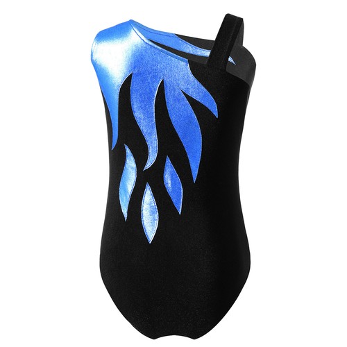 Kids Girls Rompers Sport Bodysuit 3 Piece Leotard With Shorts Dance Sequins Gym - Picture 55 of 59