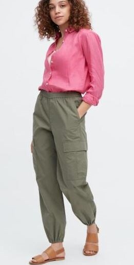 UNIQLO Women's Lightweight Parachute Cargo Jogger Pants, Olive Green Small  26-27 | eBay