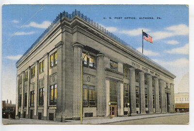 Post Office Altoona News Co. Pennsylvania Linen Postcard E. C. Kropp 18538N