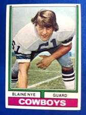Blaine Nye 1974 Topps Football - Cowboys