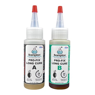 #ad 2 X 2 oz. BOTTLES = 4 OZ. BRAMPTON PRO FIX LONG CURE SHAFTING EPOXY $16.95