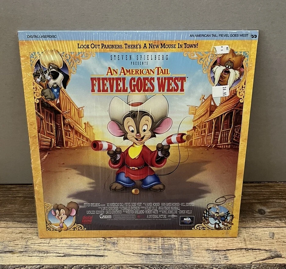 1991 Universal An American Tail Fievel Goes West Extended Play Laserdisc Foto 3 de 4