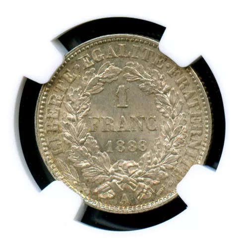 III Répunlique (1871-1940) 1 Franc 1888 Paris NGC Ms 64 Km#822.1