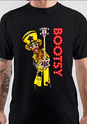 Bootsy Collins In Concert Cotton Black Full Size Men Women Shirt