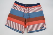 Patagonia Men's 34 Wavefarer Board Shorts Fitz Stripe Swim Nylon Surf Multicolor