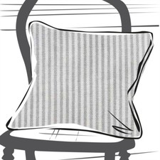 Image of Sophie Allport Stamford Stripe Neutral Cushion 16x16"