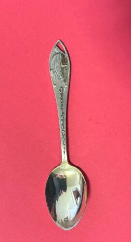 June Lake CA farbiger indischer Griff Sterlingsilber 10,2 g 4,25"" Souvenirlöffel