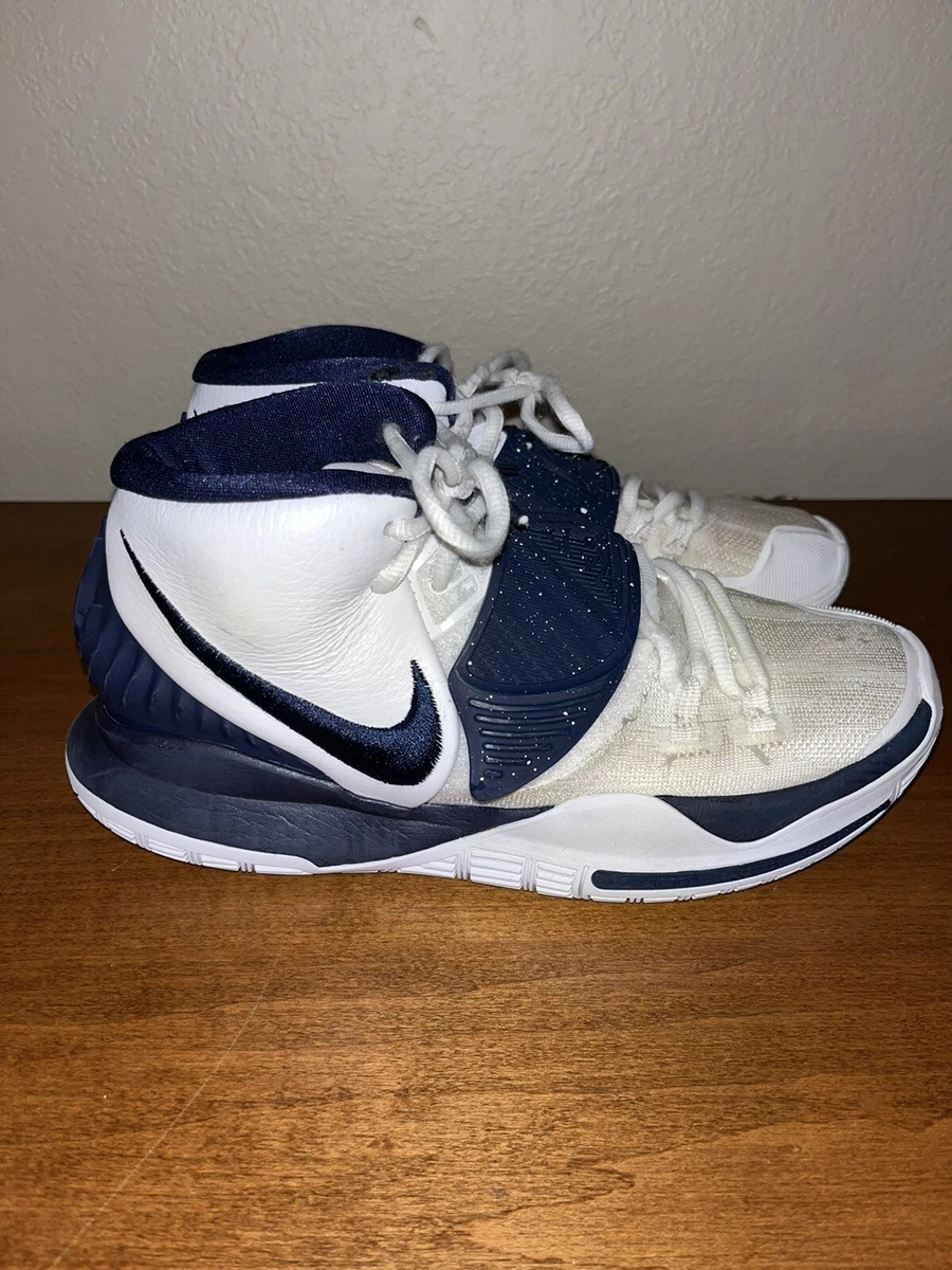 Kyrie irving shoes blue store and white