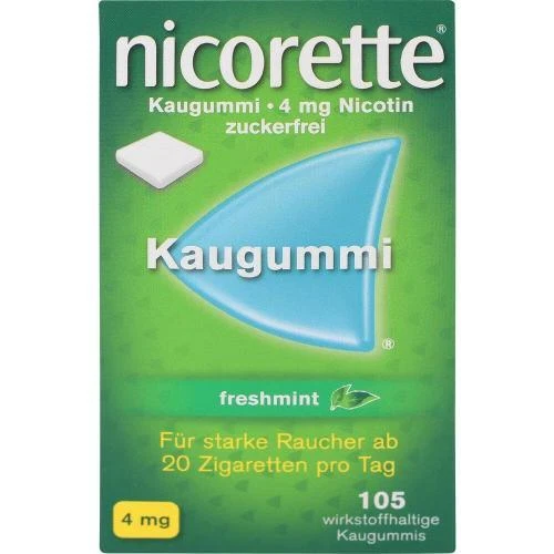 PHARMA GERKE ARZNEIMITTELVERTRIEBS GMBH NICORETTE 4 mg freshmint Kaugummi 105 St PZN 10041968