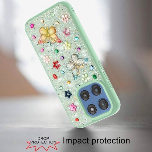 Coque téléphone pour Motorola Moto G 5G 2025 ornements papillon diamant hybride - Photo 10 sur 16