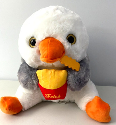 Belly Buddy Seagull with French Fry Plush Toy 13 inch tall Soft New w/tag