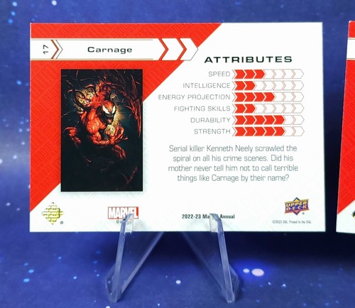 Venom and Carnage 2022-23 Marvel Annual Upper Deck - Picture 6 of 10