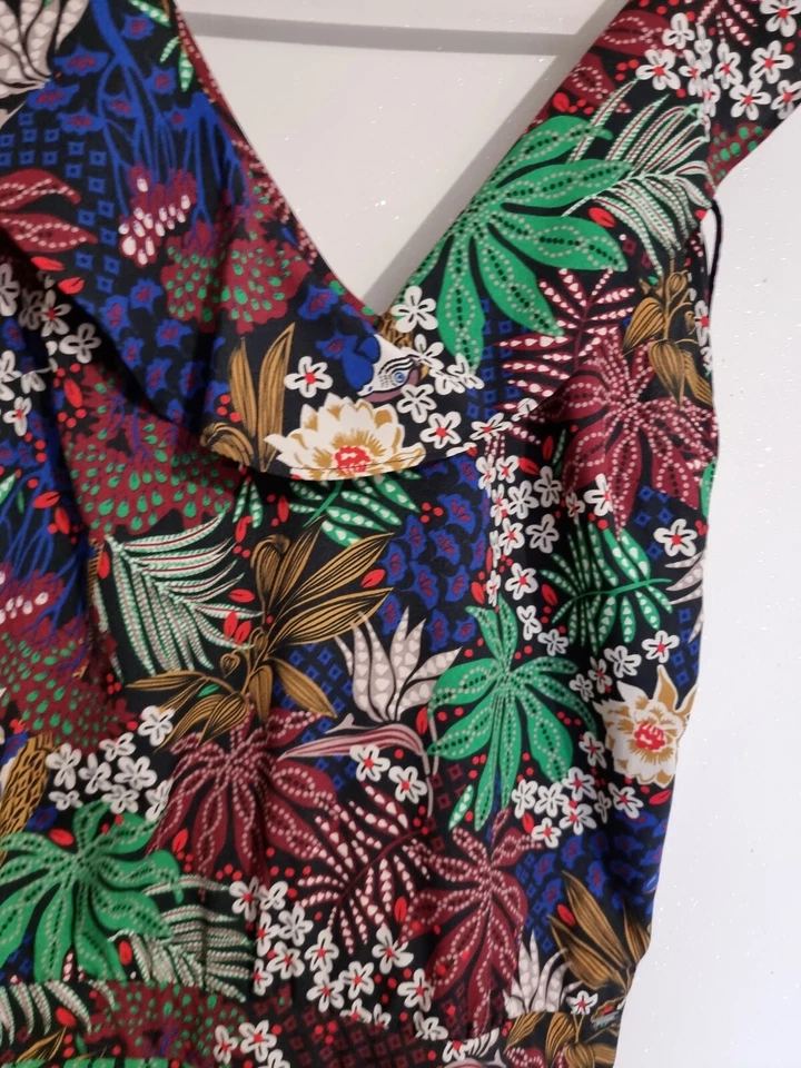 IKKS WOMEN : MAGNIFIQUE ET RARE COMBINAISON PANTALON TROPICALE COLL RECENTE - Photo 3/4