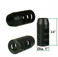 Black Steel 49/64x20  3/4x24 Thread competition Muzzle Brake .50 12.7x42 mm