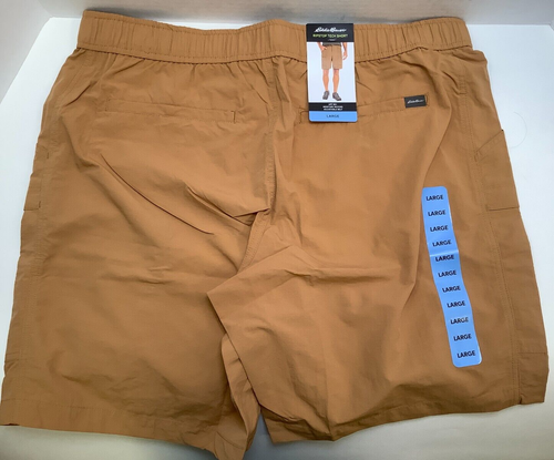 Eddie Bauer Men's Ripstop Tech Pull On Short, Large, Brown, Free Shipping!!! - Picture 2 of 4