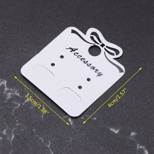 100Pcs Earring Display Cards Paper Tags for DIY Ear Stud Rectangle Holder - Picture 6 of 8