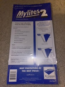 Pack of 50 Mylites 2 Mil Mylar Reader's Digest / Manga Paperback Bags sleeves au
