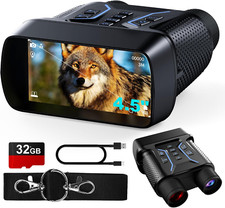 4K Night Vision Goggles with 36MP Images, 8X Zoom, 4.5" Screen  32GB Card