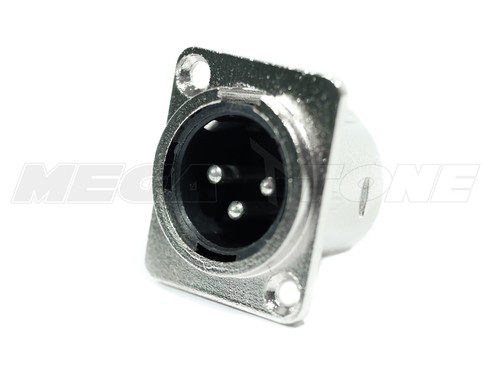XLR 3-Pin Male Panel Mount Microphone Professional Audio Connector - USA SELLER! - Picture 2 of 9