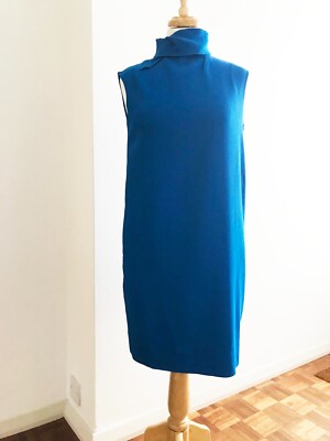 cos cobalt blue dress Julieta Puff Sleeve Mini Dress Steel Blue main image 1