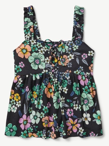Justice Girl's Knit Lace Up Babydoll Tank Size XL Plus (16P/18P) - 第 1/1 張圖片