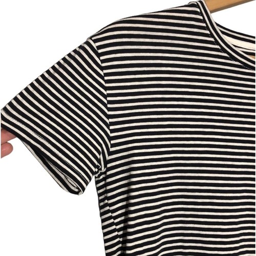 EVERLANE | Women’s The Cotton Box-Cut Black/White Stripe Tee Dress size X-Small - Picture 5 of 11