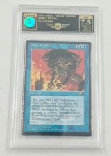Force of Will Alliances Magic Card MTG English (Willpower) Grading 7.5