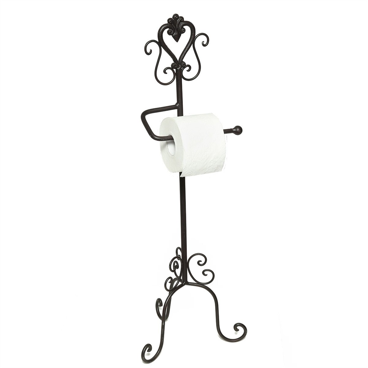 DESIGN DELIGHTS Toilettenpapierständer Servant – 78 Cm, Weiß, Freistehend Im Landhausstil