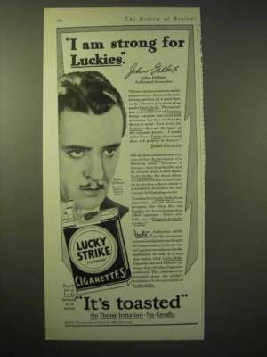 1929 Lucky Strike Luckies Cigarettes Ad - John Gilbert