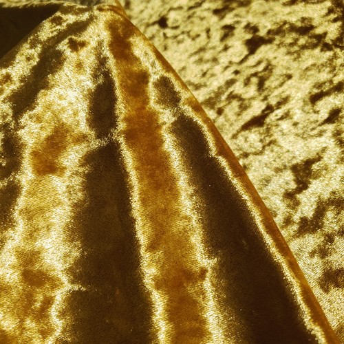 GOLD CRUSHED PANNE STRETCH VELVET FABRIC 58" BY THE YARD METALLIC STRETCH VELOUR - Picture 4 of 8