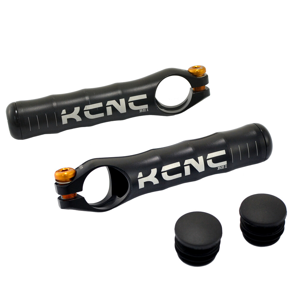 ハンドル KCNC BE1 Ultralight 7075 Alloy Bar Ends w/Bar End Plugs, Black, KBE02-003BK-BK-OE, SK2194 KCNC BE1 Ultralight 7075 Alloy Bar Ends w/Bar End Plugs, Black