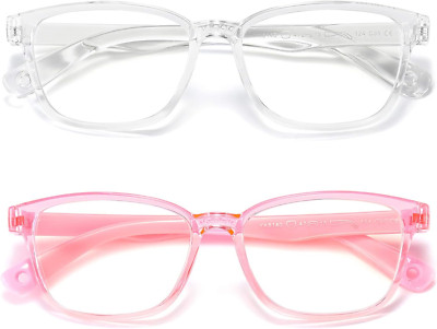 Lentes para computadora ninos ninas niños y niñas de 3 a 9 bloqueo luz azul 2pcs