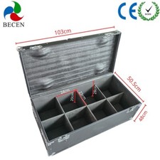 2pcs/lot Flight Case 8in1 non waterproof Led Par Light par flycase With Wheels