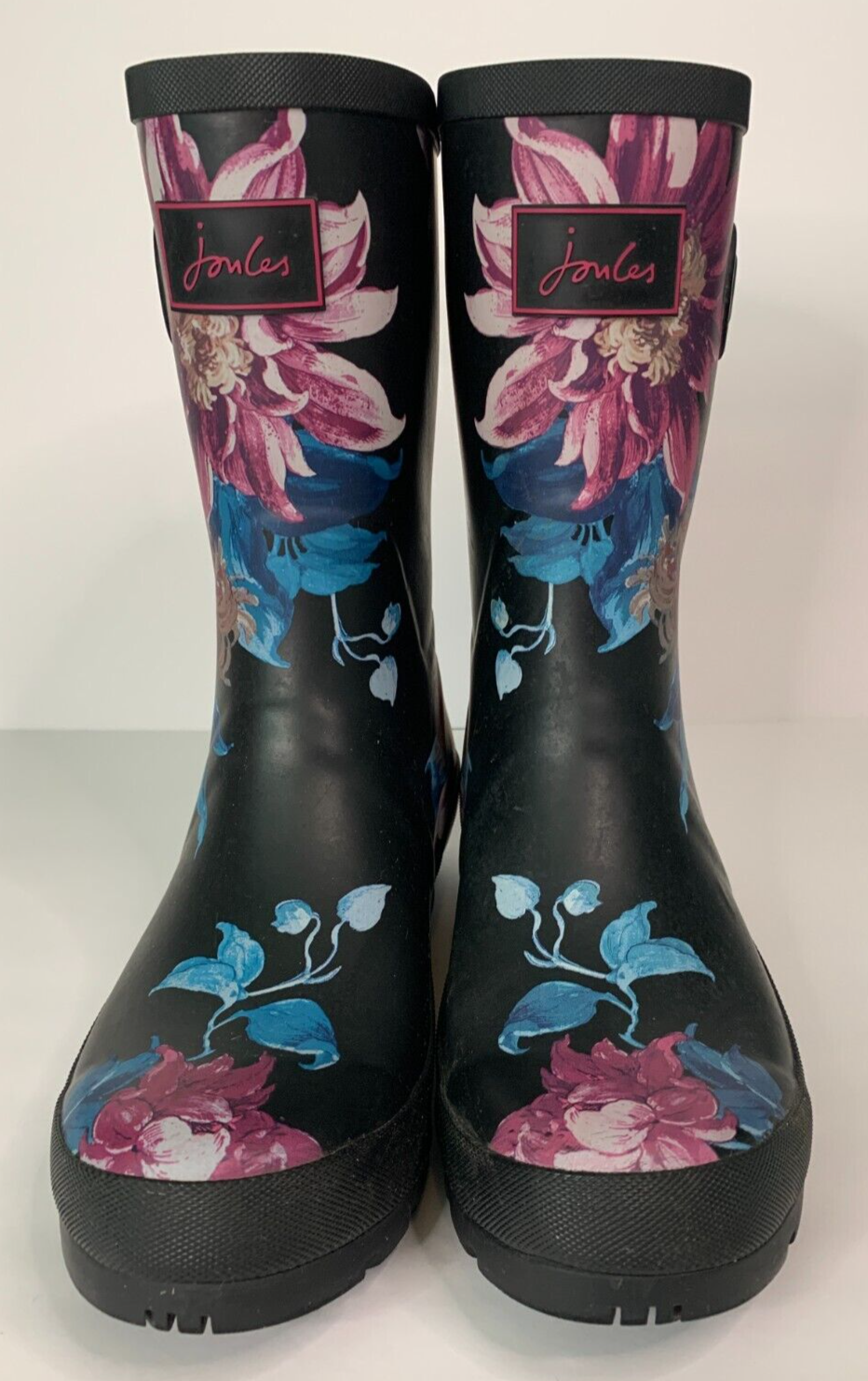 Joules Rain Boots Molly Welly Womens Mid Calf Floral Size US 9 Cottagecore Boho-image