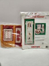 Lot Of Christmas Needlepoint New In Package Pulls/banners 