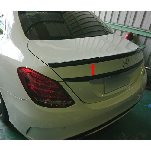 Carbon Fiber Fit For Mercedes Benz C200 W205 V TYPE REAR TRUNK SPOILER 15-21 - Picture 7 of 14
