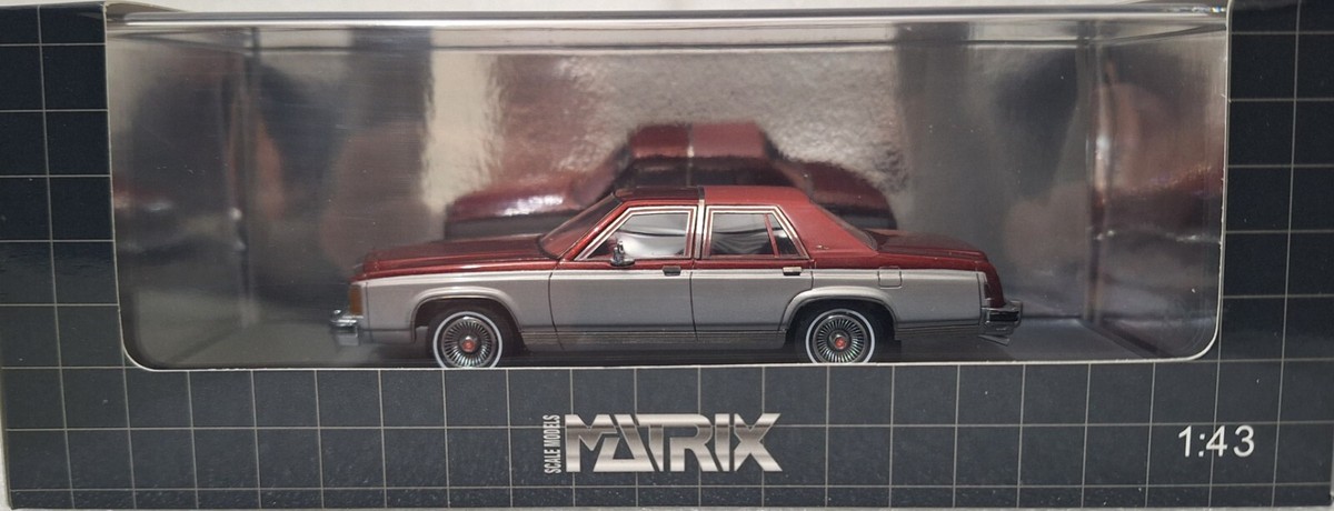 WOW Ford LTD Crown Victoria 1986 Red/ Silver 1:43 Matrix MX20603
