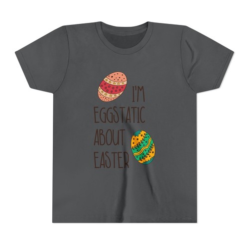 Eggstatic About Easter Youth Tee, Kids Easter Shirt, Fun Spring Tee, Cute Egg - Picture 66 of 105
