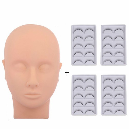 Mannequin Head Makeup Cosmetology Training Head w/ Practice Strip Lashes Set AU - Picture 14 of 14