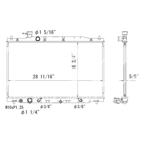 For Honda CR-V 2011 OSC Heat Transfer Products Downflow Engine Coolant Radiator - Изображение 3 из 3