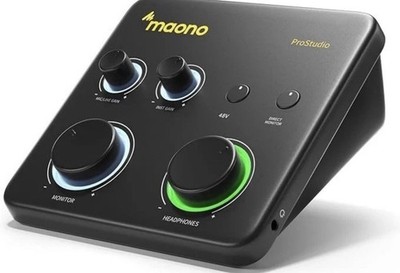 Maono PS22 Lite USB Audio Interface ProStudio 2x2 24-bit/192kHz XLR Podcast NOB